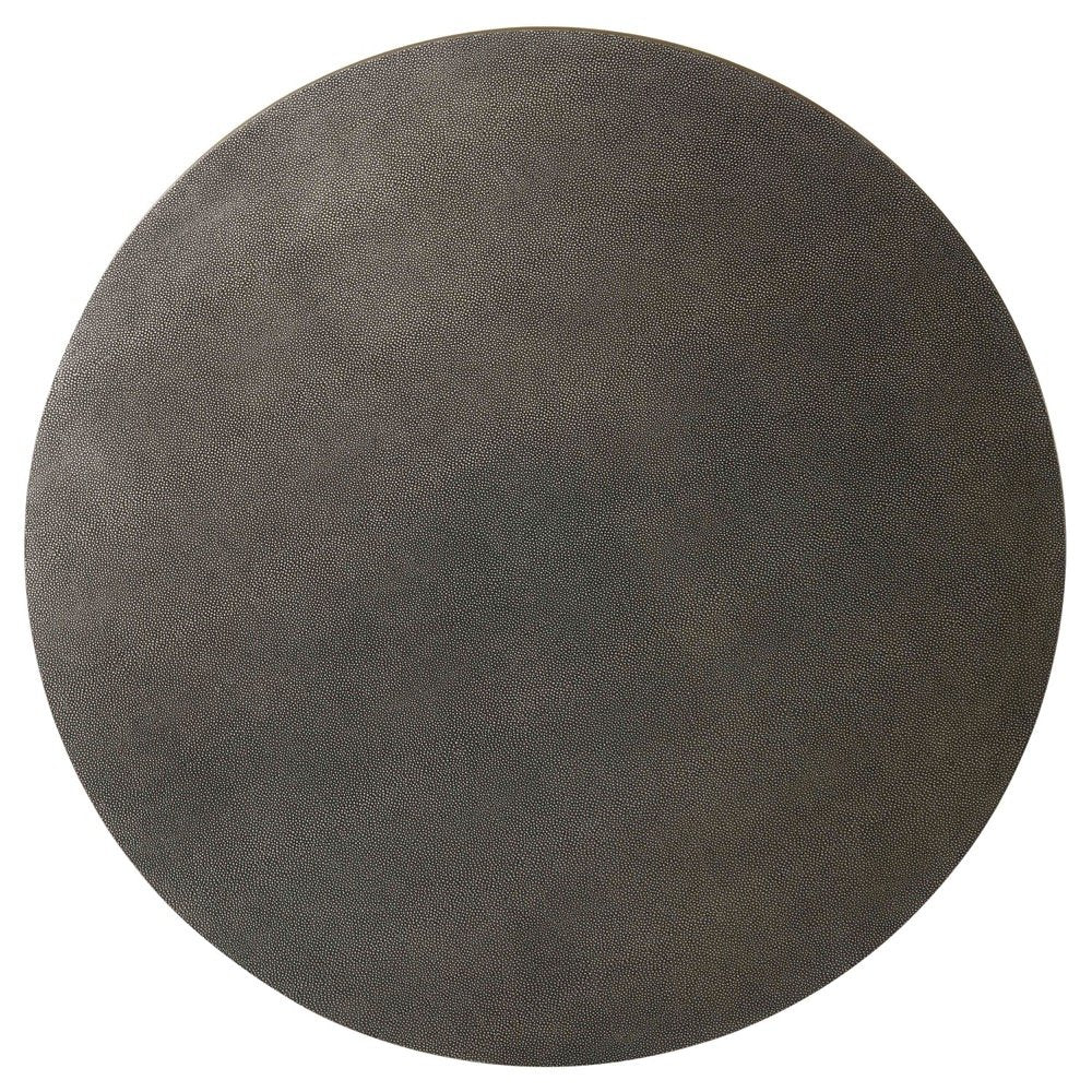 Small Round Coffee Table Fisher in Tempest Shagreen by Theodore Alexander