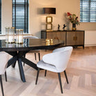 Bloomville Brass & Faux Shagreen 4 Door Sideboard - Large by Richmond Interiors