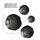 Lucky Coins Wall Bowls in Antiqued Nickel - Set of 4 Uttermost