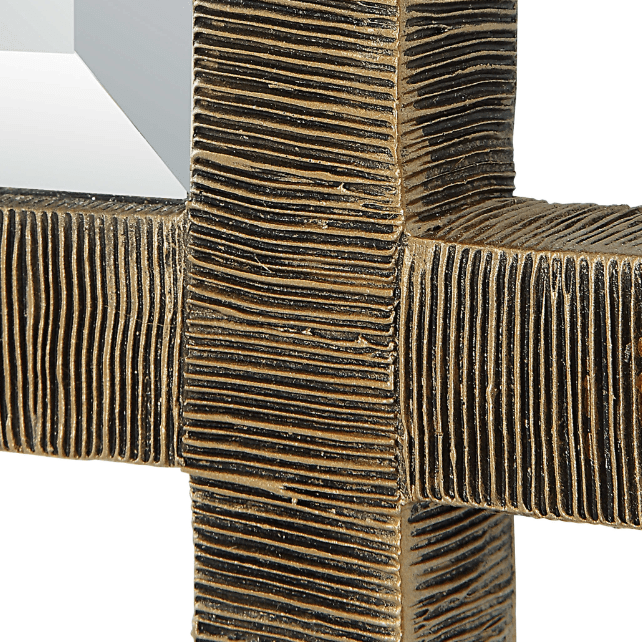 Abanu Ribbed Gold Dressing Mirror by Uttermost