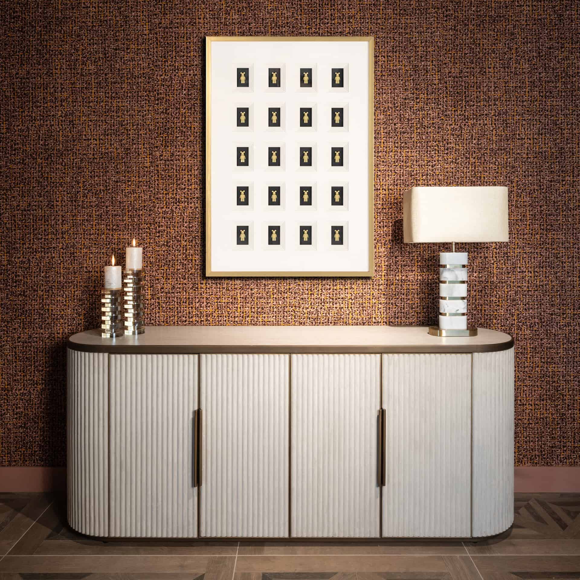 Block 3D Bear Black & Gold Wall Art by Richmond Interiors