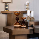 Elba Small Brown Glass Hourglass by Richmond Interiors