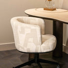 Ritz Brown Oak Veneer & Beige Ceramic Top Desk by Richmond Interiors
