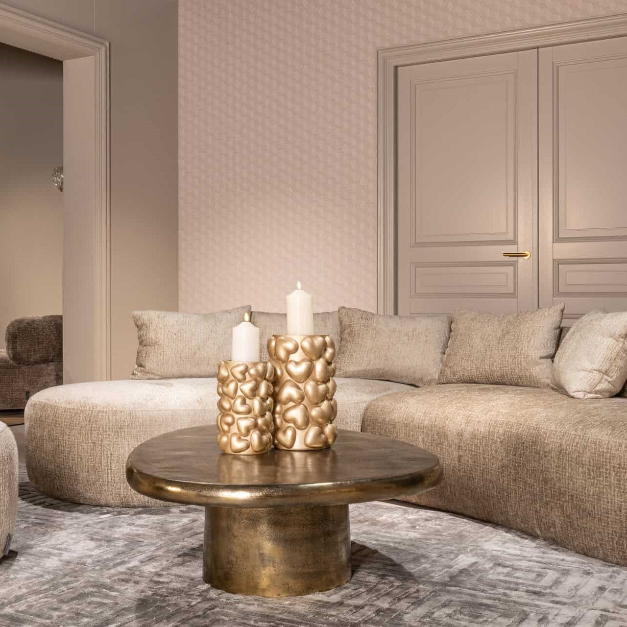 Pulitzer Brushed Gold Coffee Table by Richmond Interiors