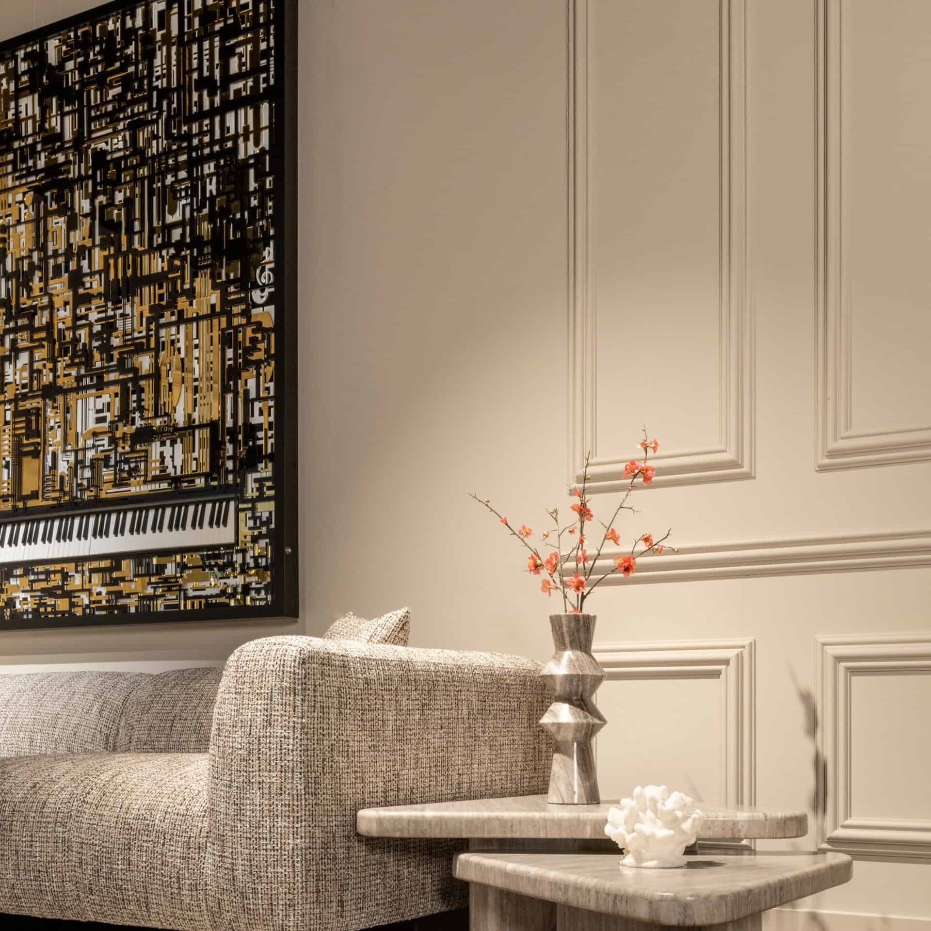 Piano Wibi Black Gold Wall by Richmond Interiors