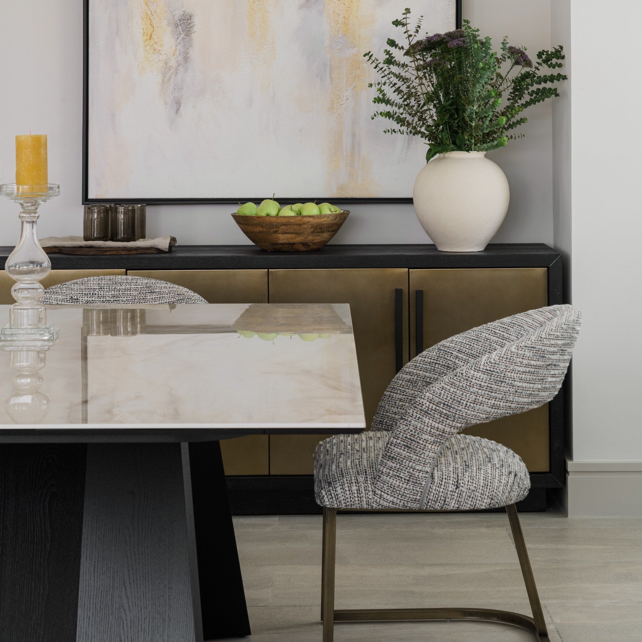 Camden Ebony Ash Wood & Brushed Brass Sideboard by Liang & Eimil