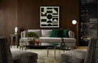 Radium Hexagonal Accent Table in Tempest by Theodore Alexander