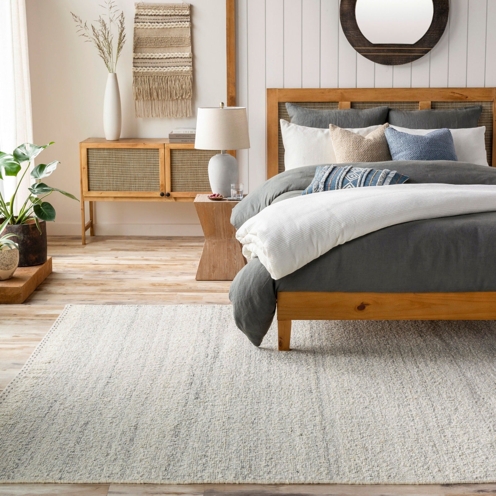 Sadie Hand Woven Rug in Light Beige by Keiichi