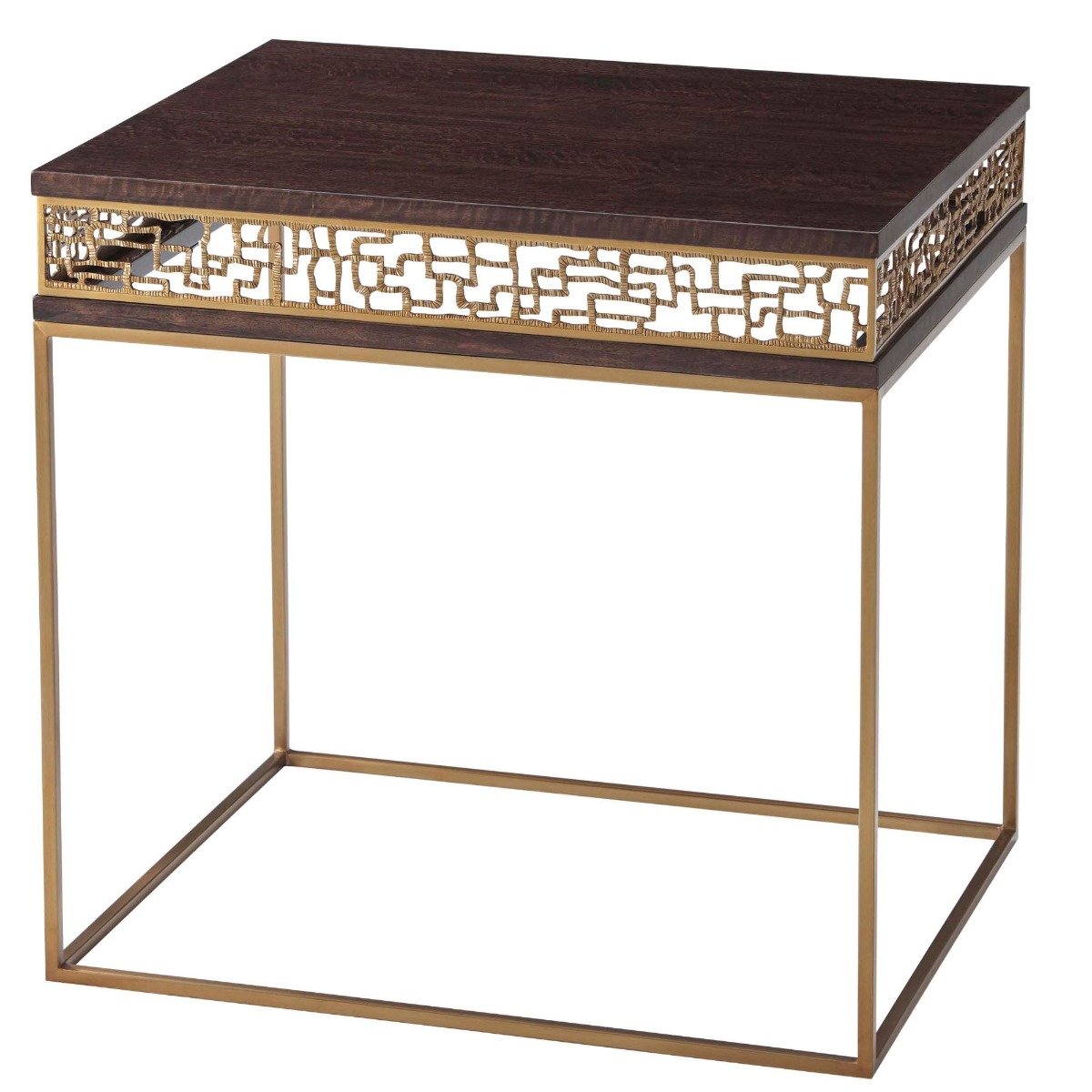Frenzy Side Table in Eucalyptus by Theodore Alexander
