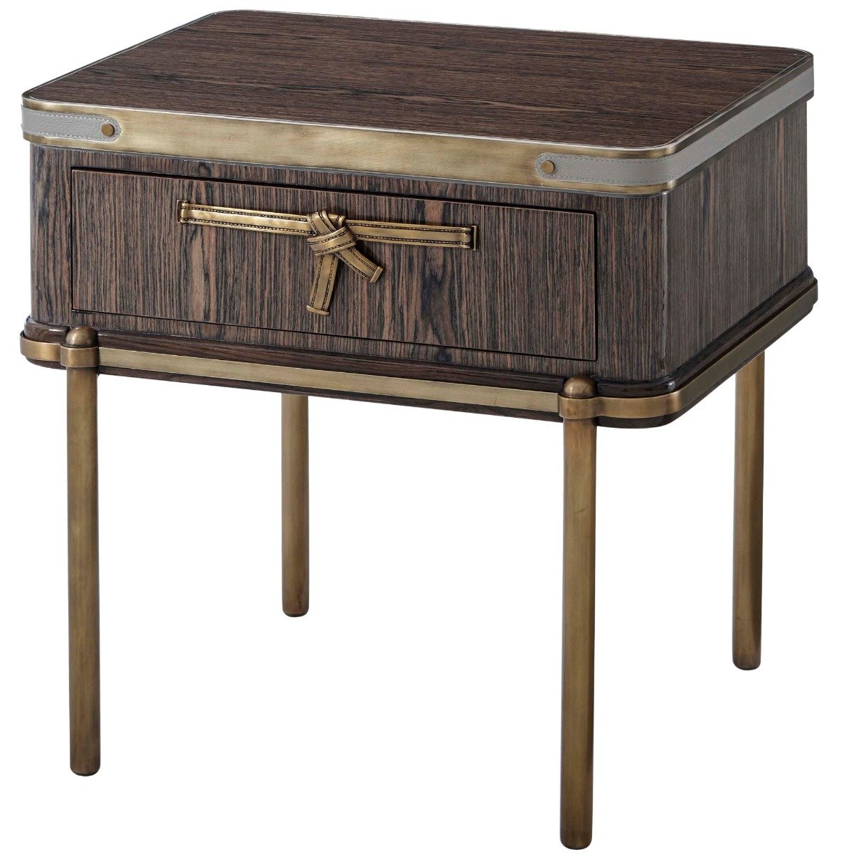 Iconic Bedside Table in Veneer by Theodore Alexander