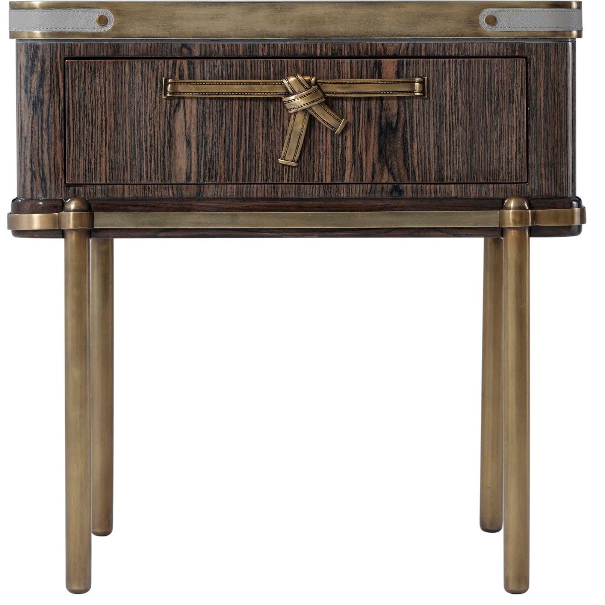 Iconic Bedside Table in Veneer by Theodore Alexander