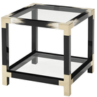 Cutting Edge Side Table in Black by Theodore Alexander