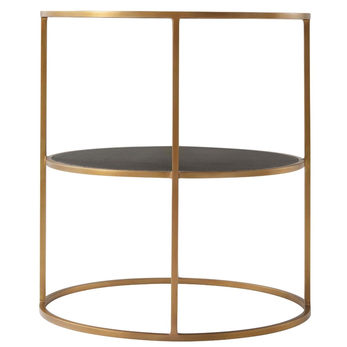 Side Table Tripp in Brushed Brass by Theodore Alexander