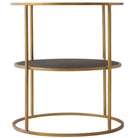 Side Table Tripp in Brushed Brass by Theodore Alexander