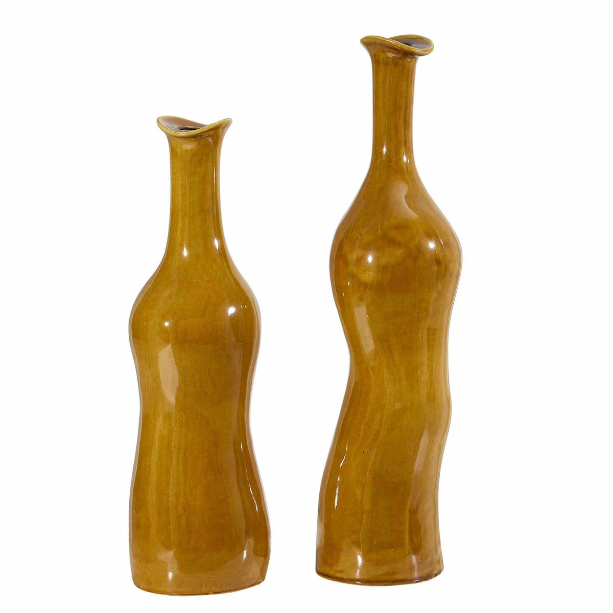 Sienna Flow Indoor-Outdoor Bottle Vases, Set of 2 Uttermost