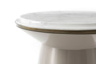 Contour Side Table in Taupe and Pearl - Small by Theodore Alexander