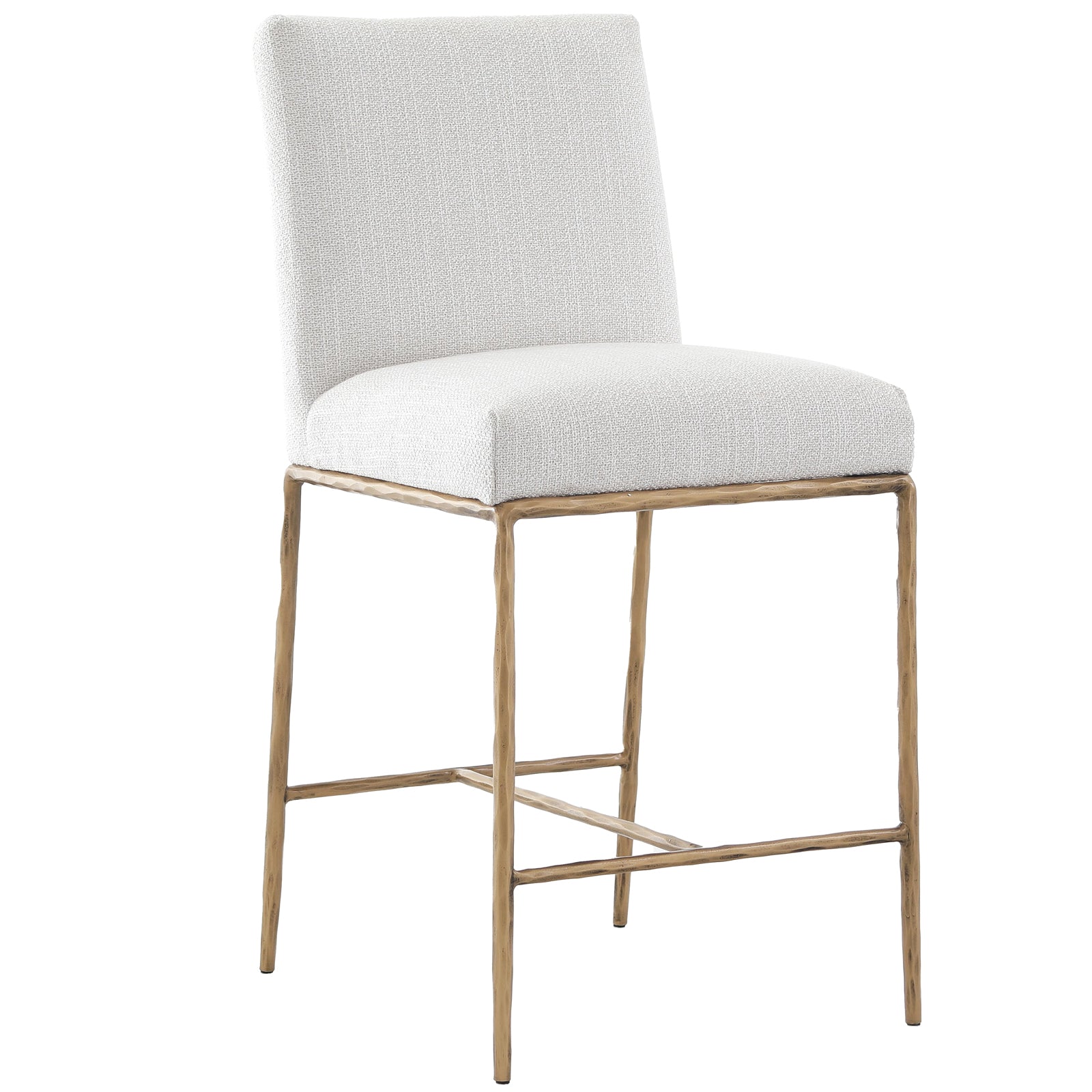 Sloane Counter Stool in Aged Brass by Keiichi
