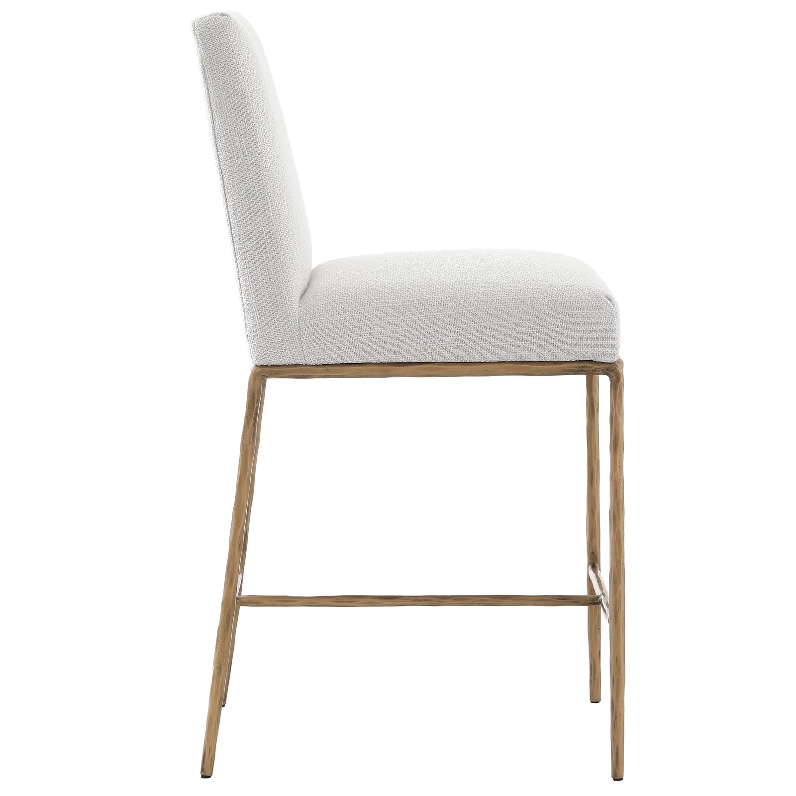 Sloane Counter Stool in Aged Brass by Keiichi