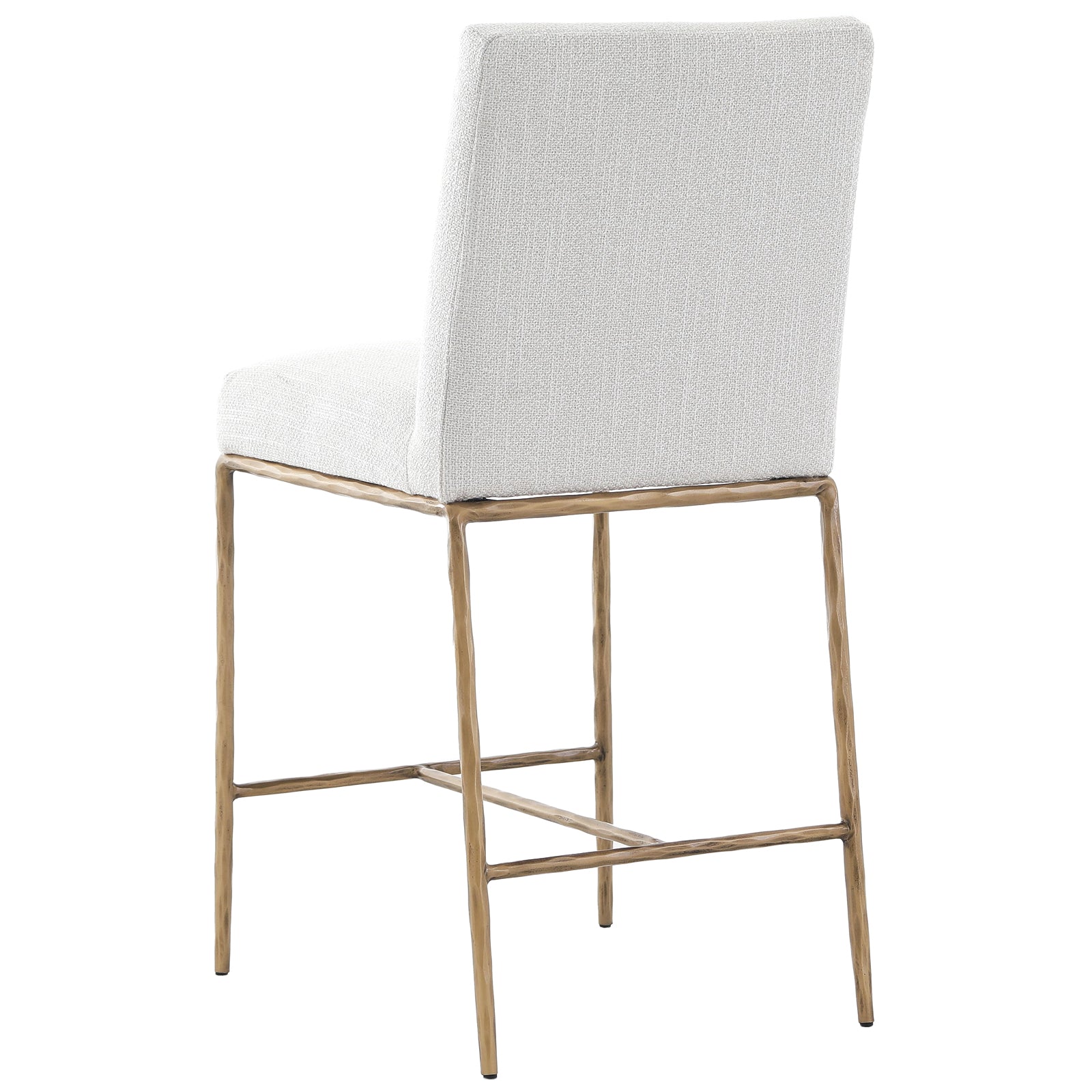 Sloane Counter Stool in Aged Brass by Keiichi