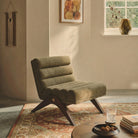 Charles Kenia Moss Chenille Fabric Occasional Chair by Liang & Eimil