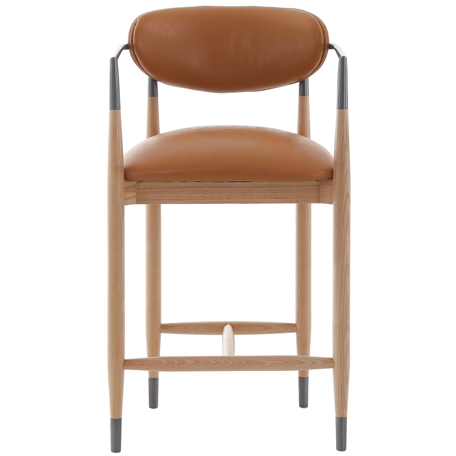 Soho Counter Stool in Natural and Bronze by Keiichi