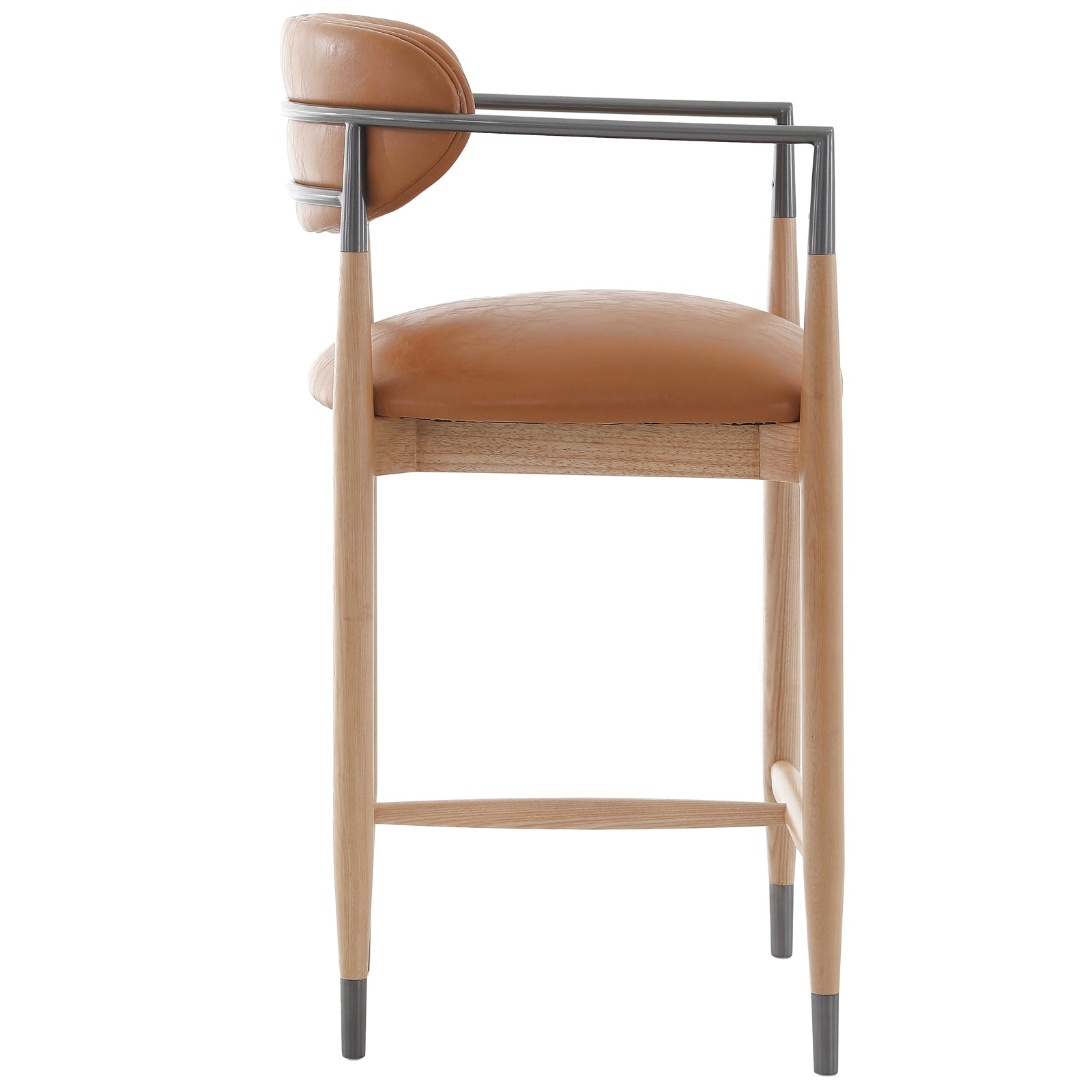 Soho Counter Stool in Natural and Bronze by Keiichi