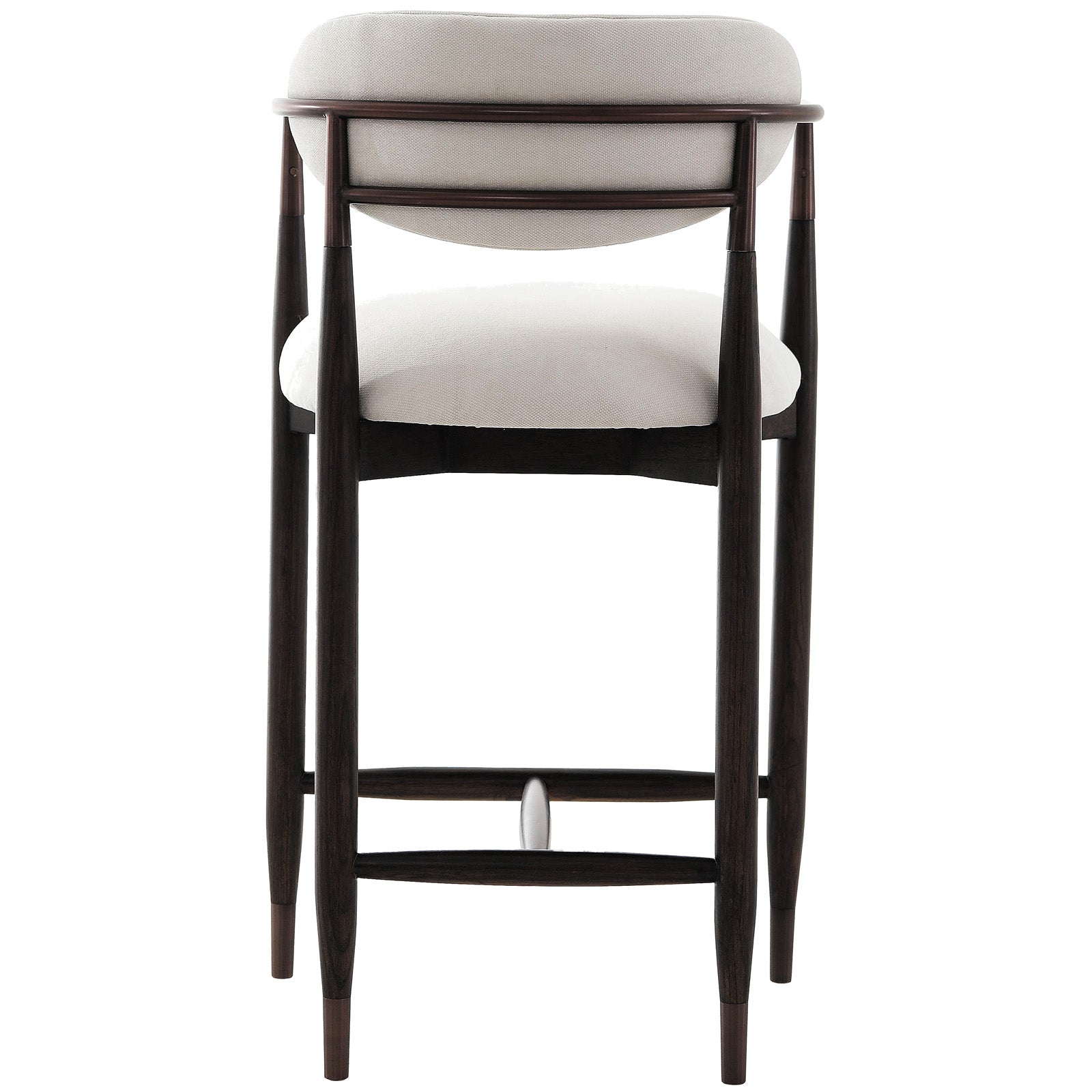 Soho Counter Stool in Walnut and Bronze by Keiichi