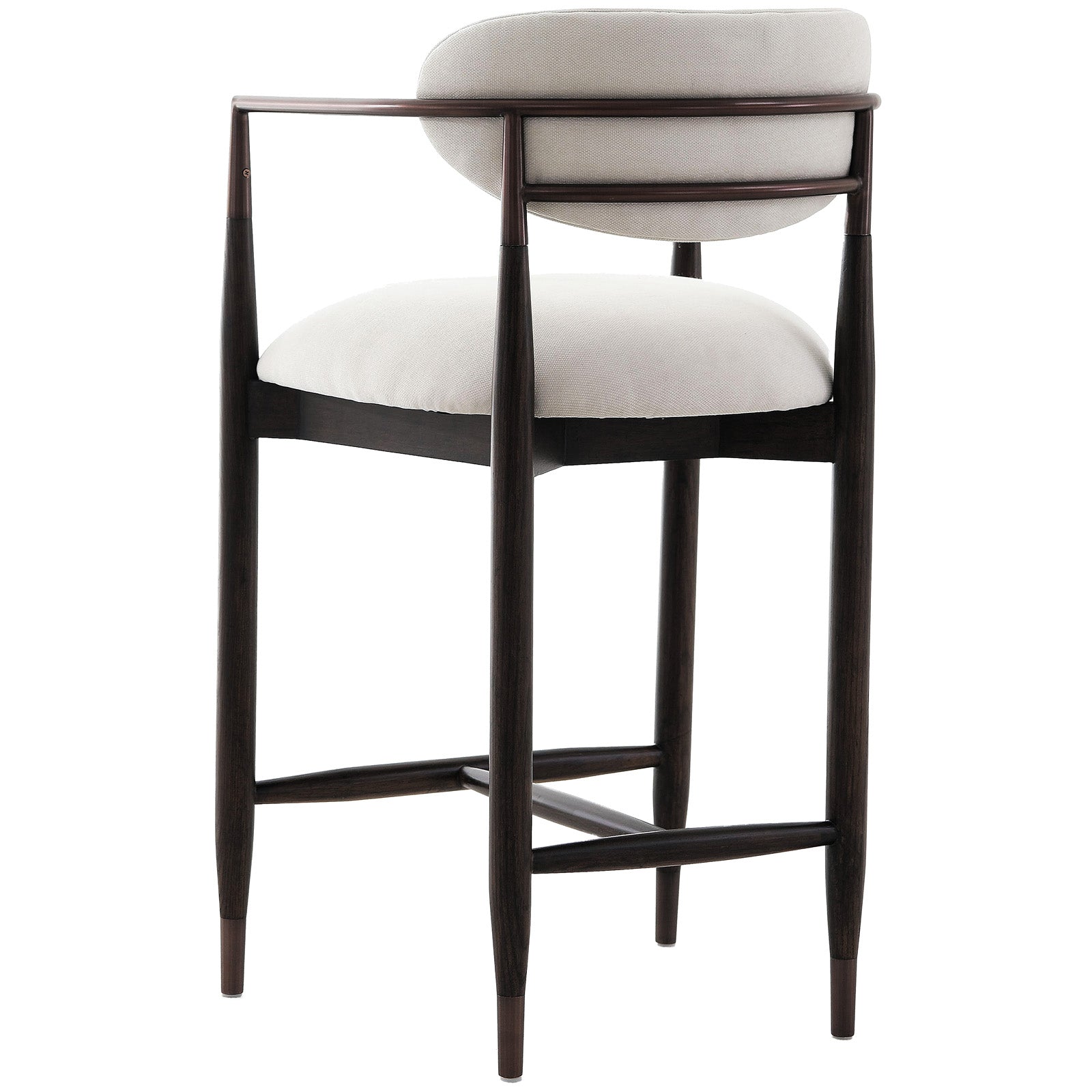 Soho Counter Stool in Walnut and Bronze by Keiichi