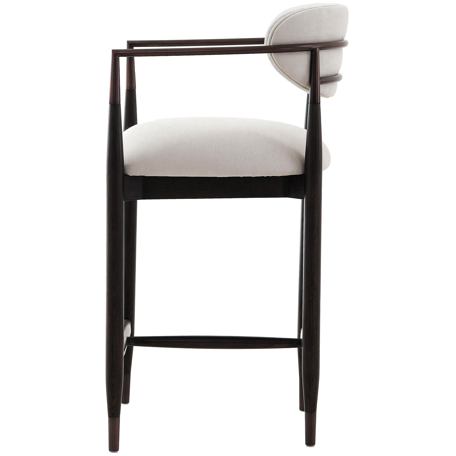 Soho Counter Stool in Walnut and Bronze by Keiichi