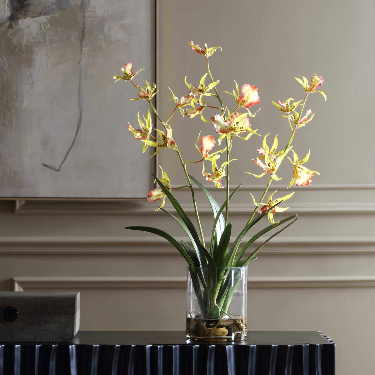 Spider Orchid In Glass Vase by Uttermost