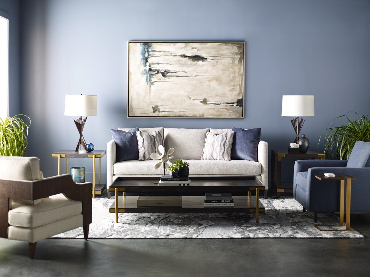 Square Side Table Rayan in Cardamon by Theodore Alexander