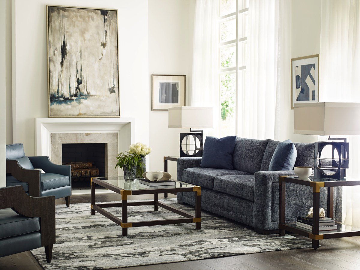 Square Side Table Rayan in Cardamon by Theodore Alexander