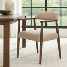 Stonehouse Dining Chair in Taupe Italian Leather by Keiichi