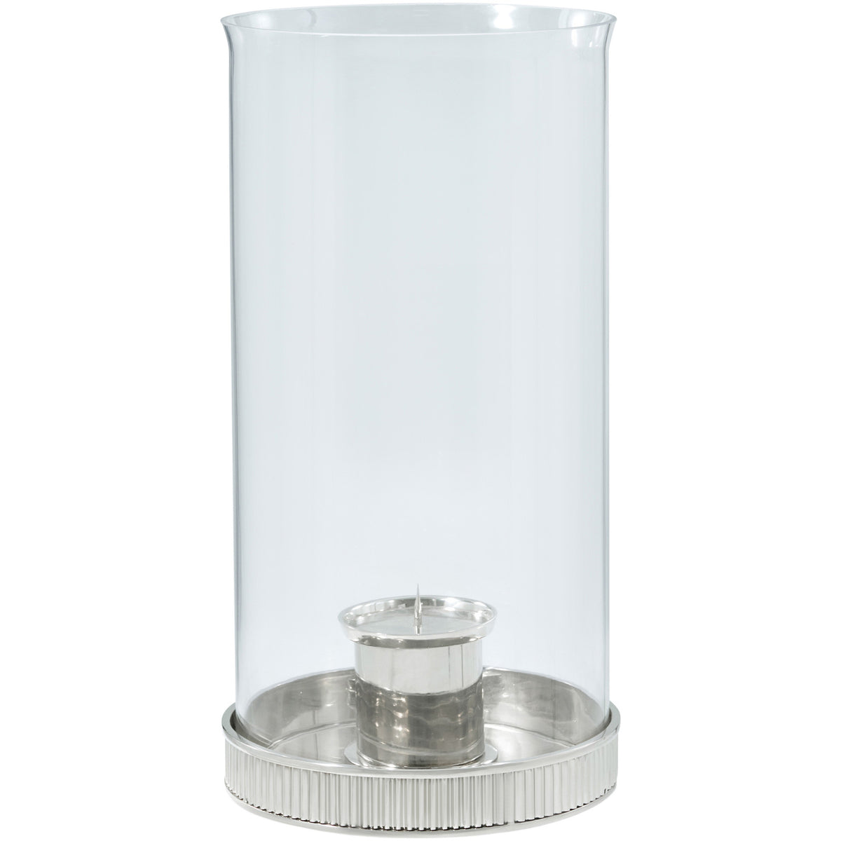 Last Storm of the Season Grande Candleholder in Nickel by Theodore Alexander