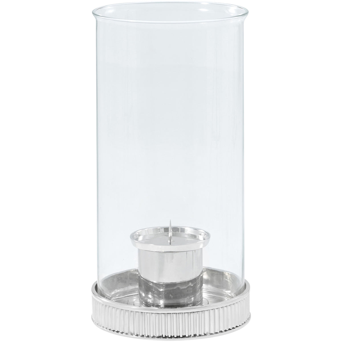 Last Storm of the Season Candleholder in Nickel by Theodore Alexander