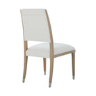 Origins Wooden Upholstered Dining Side Chair in Sesame Finish by Theodore Alexander