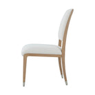 Origins Wooden Upholstered Dining Side Chair in Sesame Finish by Theodore Alexander