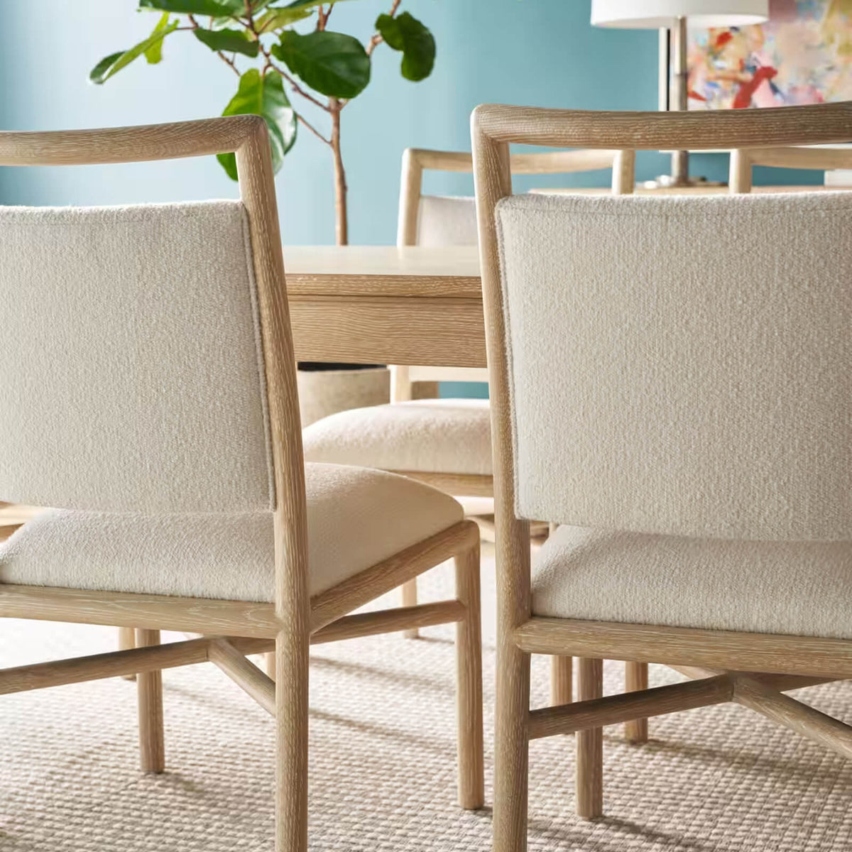 Montauk Upholstered Dining Side Chair in Light by Theodore Alexander