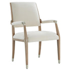 Origins Wooden Upholstered Dining Arm Chair in Sesame by Theodore Alexander