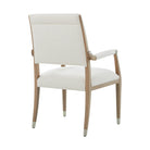 Origins Wooden Upholstered Dining Arm Chair in Sesame by Theodore Alexander
