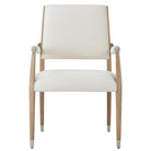 Origins Wooden Upholstered Dining Arm Chair in Sesame by Theodore Alexander