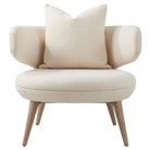 Repose Wooden Upholstered Occasional Chair by Theodore Alexander