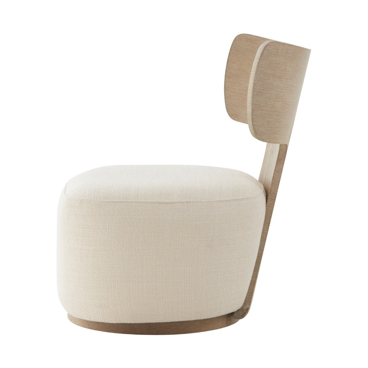 Repose Wooden Upholstered Swivel Chair by Theodore Alexander