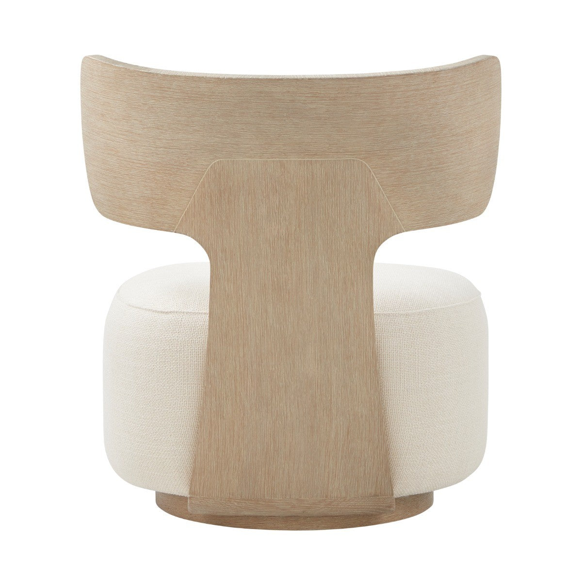 Repose Wooden Upholstered Swivel Chair by Theodore Alexander