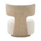 Repose Wooden Upholstered Swivel Chair by Theodore Alexander