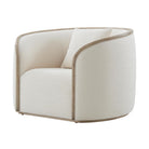 Repose Wooden Upholstered Club Chair in Grey Oak by Theodore Alexander