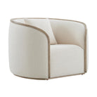Repose Wooden Upholstered Club Chair in Grey Oak by Theodore Alexander