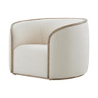 Repose Wooden Upholstered Club Chair in Grey Oak by Theodore Alexander