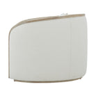 Repose Wooden Upholstered Club Chair in Grey Oak by Theodore Alexander