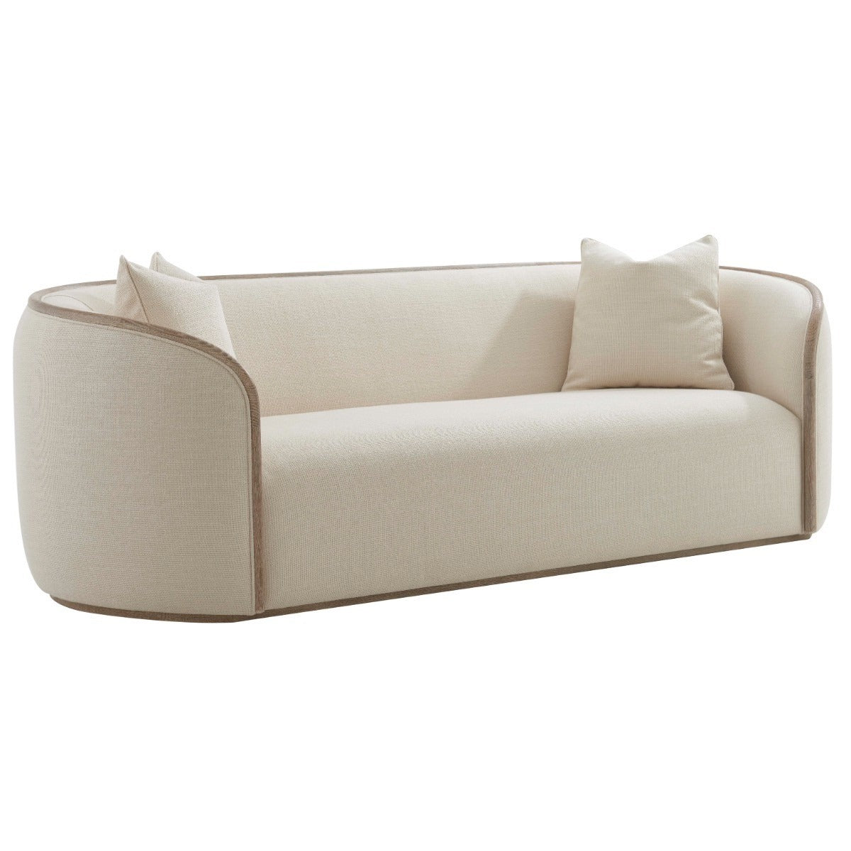 Repose Wooden Upholstered Sofa by Theodore Alexander